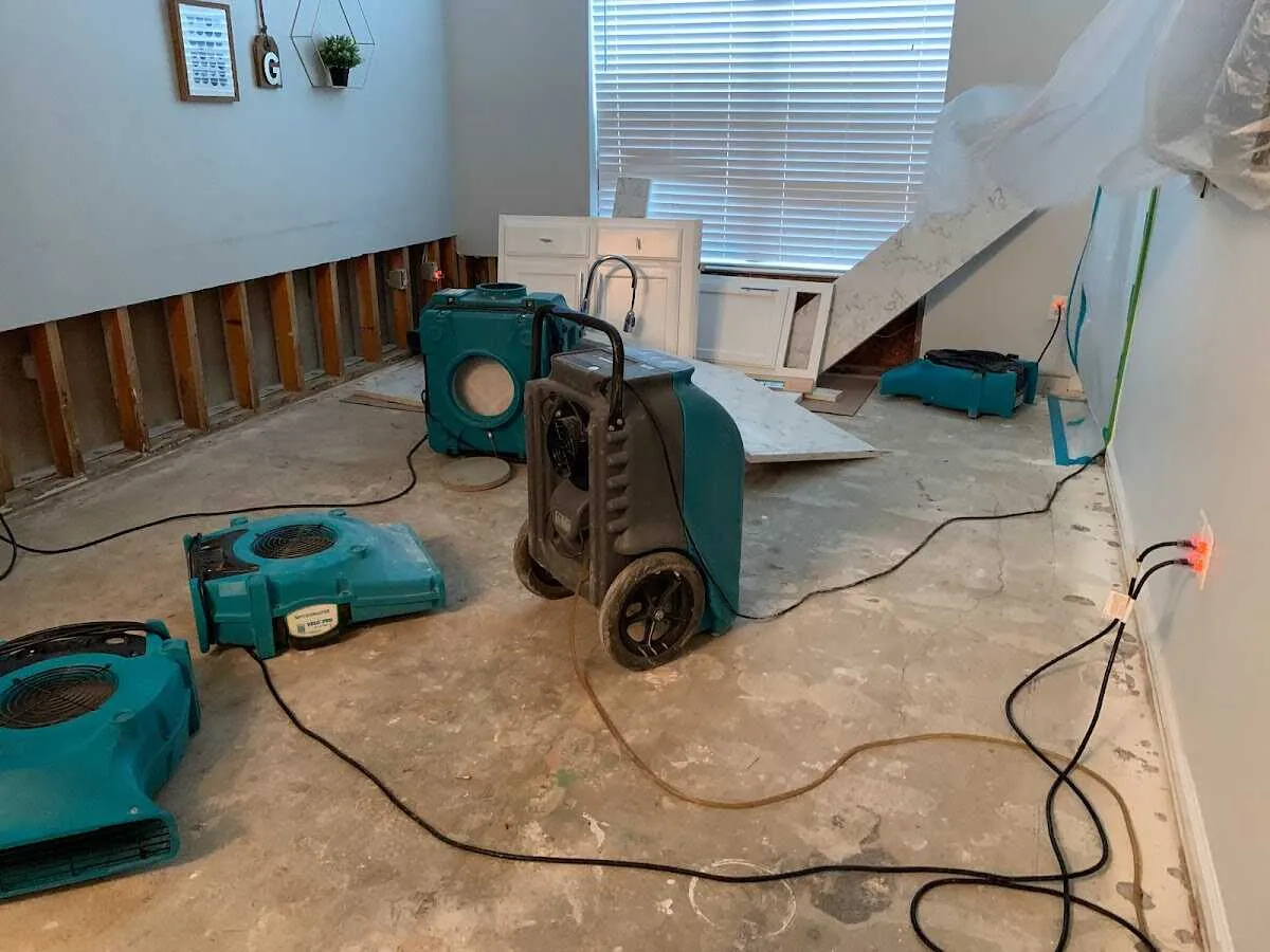 Dehumidifier in flood-cut room for Water Extraction & Removal in Port St. Lucie
